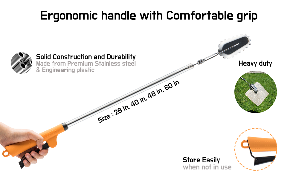 FTH All Stainless Steel Grabber Reacher Pickup Tool Heavy