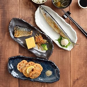 Amazon Co Jp テーブルウェアイースト 和食器 楕円長皿 手びねり風 29cm お皿 プレート 楕円皿 黒刷毛 ホーム キッチン Amazon Co Jp テーブルウェアイースト 和食器 楕円長皿 手びねり風 29cm お皿 プレート 楕円皿 黒刷毛 ホーム キッチン