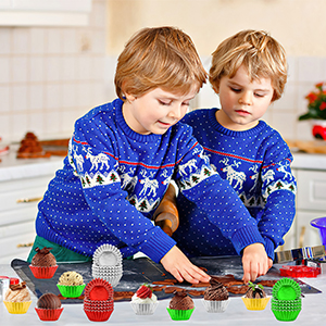 AUGSUN 400pcs Christmas Mini Foil