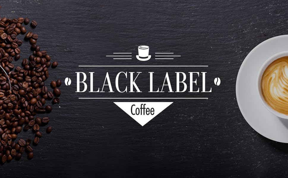 Black Label Coffee® Kaffeebohnen 1kg extrem säurearm Malabar Arabica