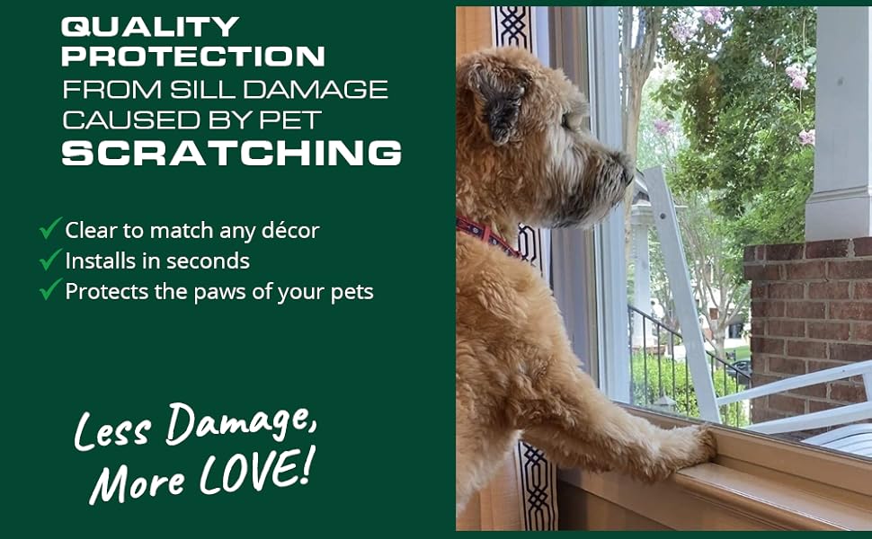 CLAWGUARD Window Sill Protector Strong Transparent Protection from