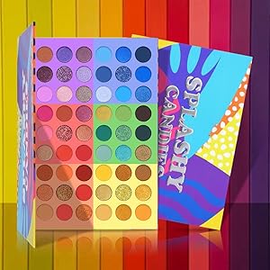 Splashy Candies Lidschatten-Palette 54 Farben Metallic Shimmer Matte Hochpigmentiertes Lidschatten