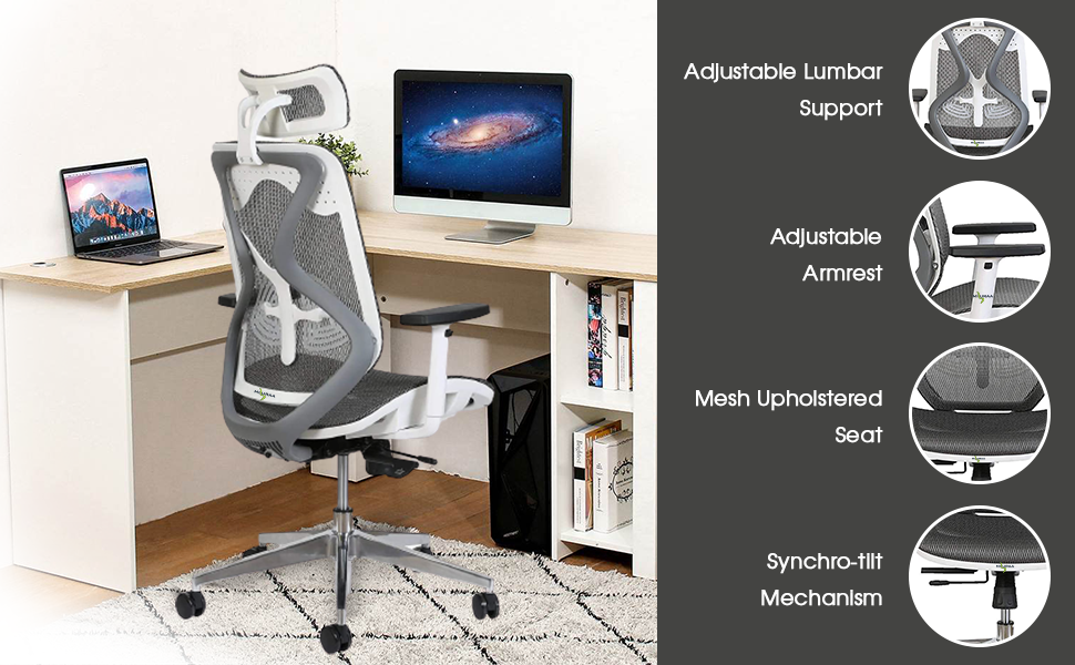 NXTGEN MISURAA Premium Imported Ergonomic High Back Office Chair for