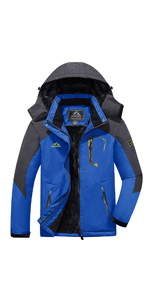KEFITEVD Skijacke Herren Wasserdicht Atmungsaktiv Snowboardjacke Winter 