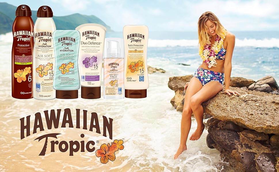 Hawaiian Tropic, Zonnecrème, Spf, zonnebrandcrème, lotion, factor, gezicht, zonnecrème, solaire
