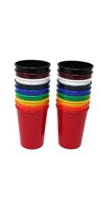 cup, kids, party, plastic, reusable, color, bpa-free, safe, dishwasher-safe, 12oz, value, set, pack