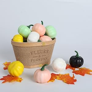 colorful pumkins fall decor for halloween