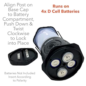 battery operated lantern for camping hiking home d cell batteries