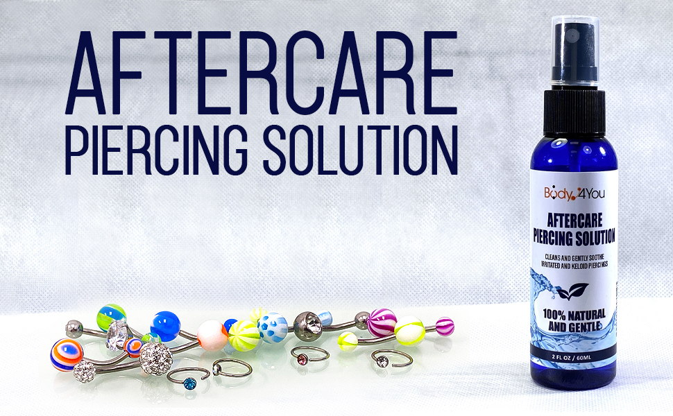 BodyJ4You Piercing Aftercare Saline Cleanser Spray Gauges