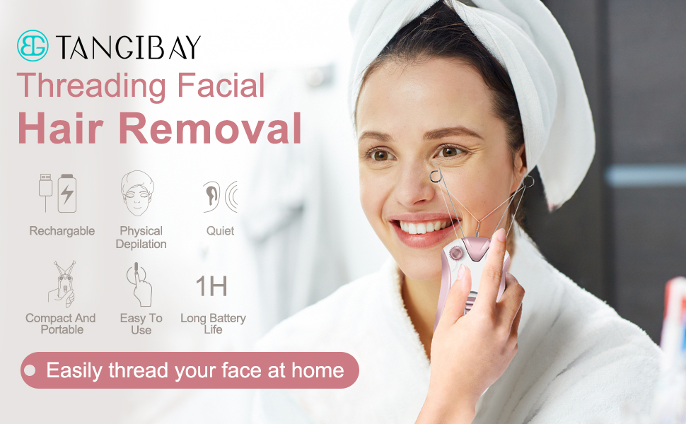 Threading Facial Hair Removal Electric Rechargeable Face Hair Remover