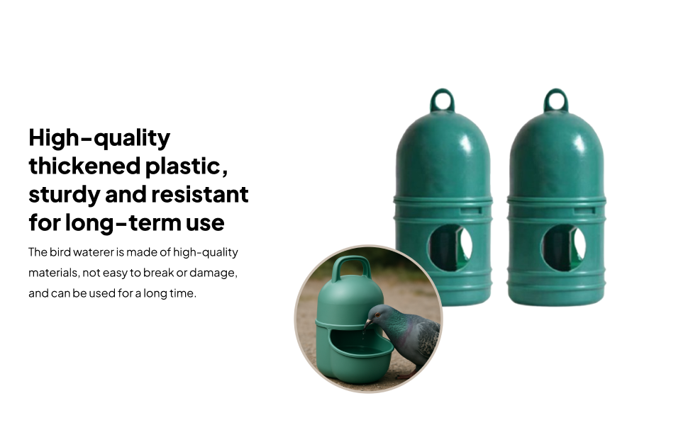 2X Bird Water Drinker Pigeon Water Dispenser Dove Drinker Pet Water Pot Container for Par