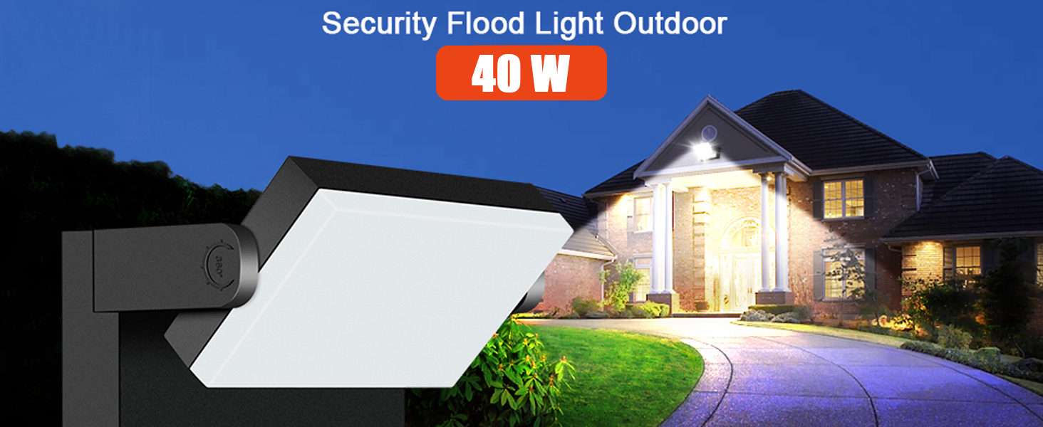 Juyace 40W LED Outdoor Flood Light Fixture Wall Pack