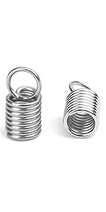 spring end caps stainless steel for leather