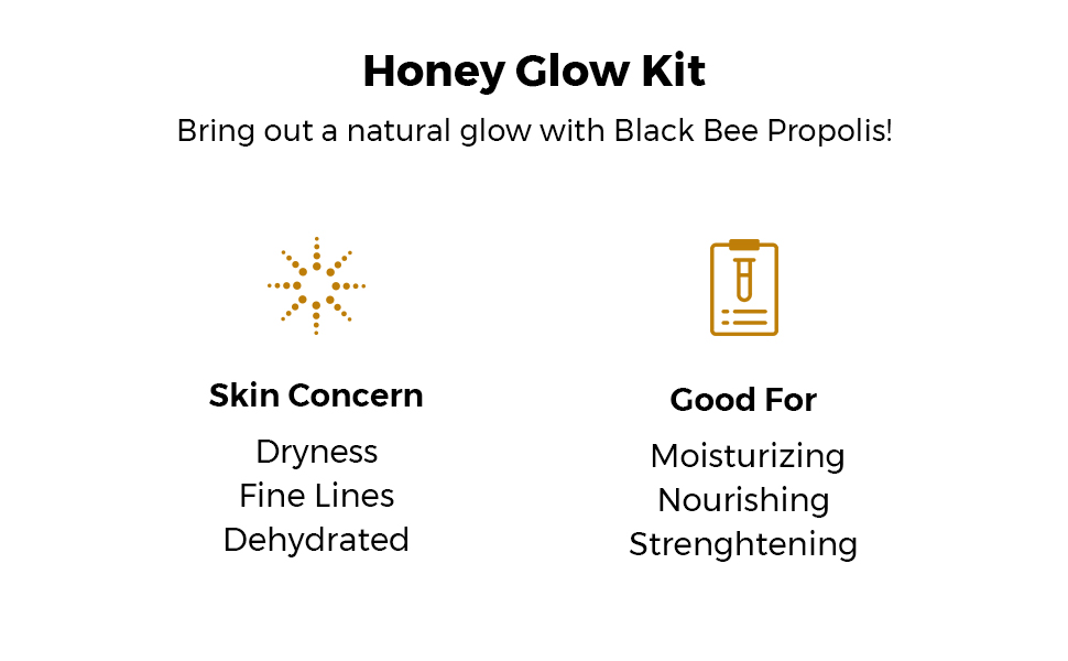 black bee propolis, dryness, fine lines, dehydrated, moisturizing, nourishing, strengthening