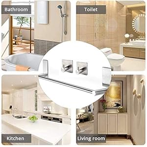 CompraFun Toallero Adhesivo 40CM con 2 Ganchos, Toallero de ...