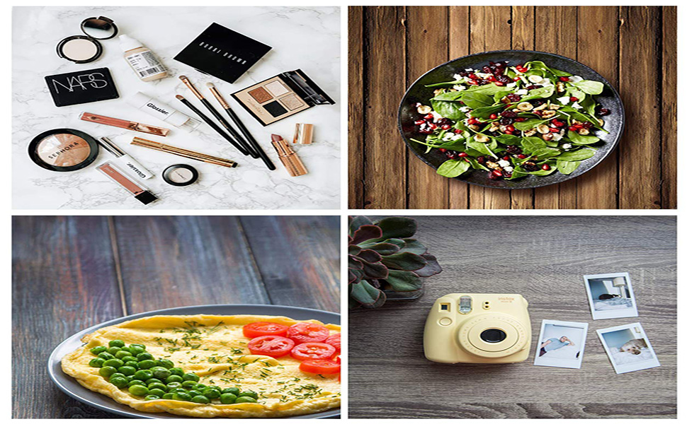 Store2508 (Pack of 2) Flat Lay Flatlay Tabletop Photography Backdrop Background for Food,