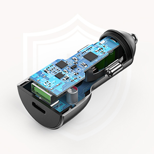 cargador de coche usb c carga rápida tipo c entrega de energía pd 18w carga rápida qc 3.0 cargador de coche