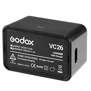  GODOX V1 Li-ion Battery Pack VC26 USB Battery