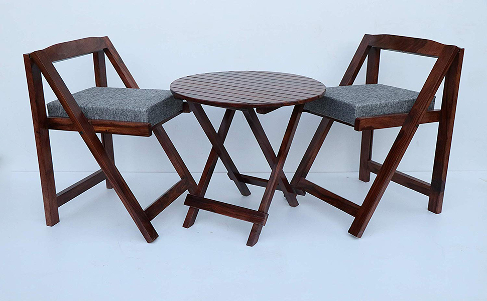 STRATA FURNITURE Sheesham Wood Patio Furniture Sets for Home Wooden
