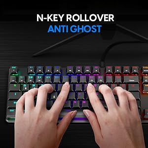 Pulsar Alloy Full Size RGB Gaming Keyboard with n-key rollover and anti-ghost