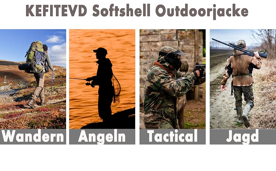 KEFITEVD Softshell Outdoorjacke