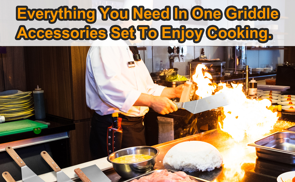 ROMANTICIST 19Piece Griddle Tool Kit Professional