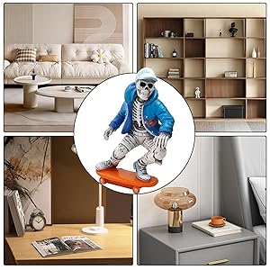 Cool Skeleton Figurines, Portable Ornaments Collectible Decorative For Halloween Party Desk Home