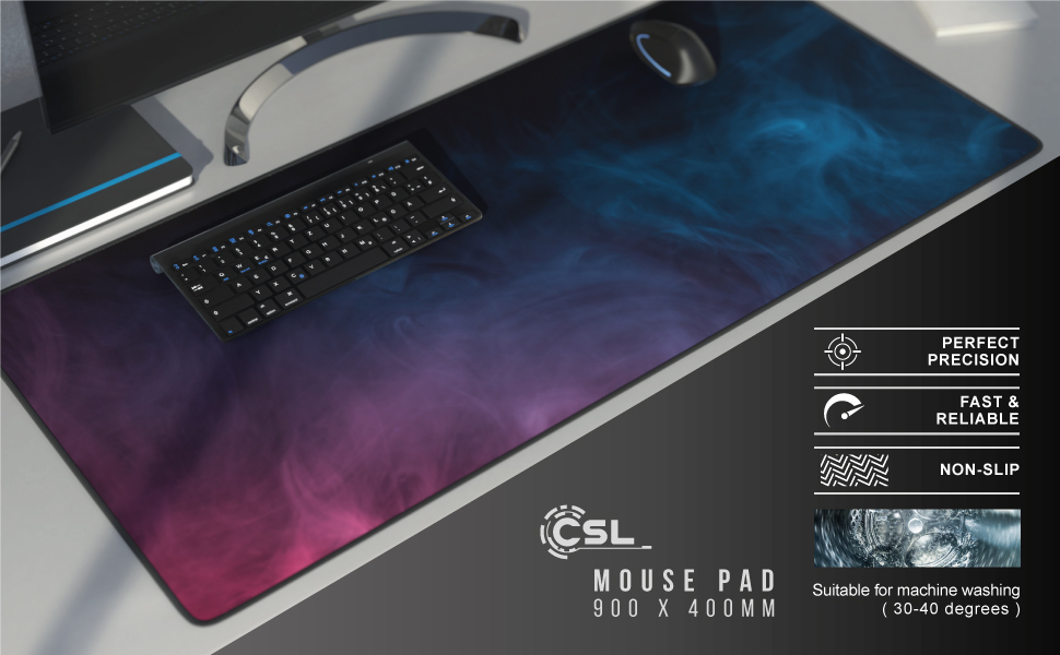 TITANWOLF XXL Gaming Mouse Pad 900 x 400 x 3 mm extra large mouse