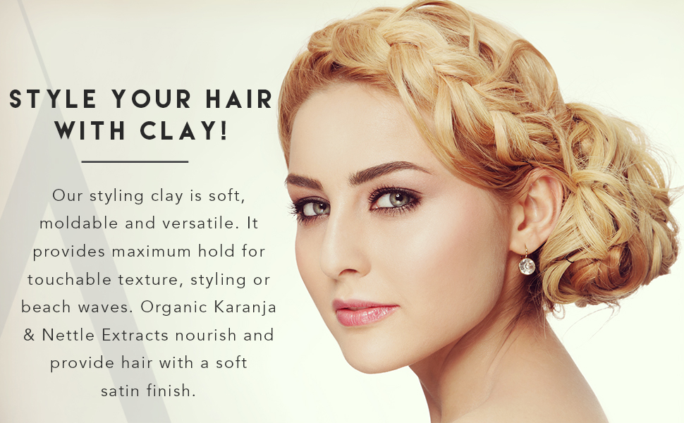Clay for styling hair