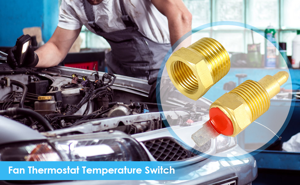 Fan Thermostat Temperature Switch, Keenso 185 to 175 Degree Gold