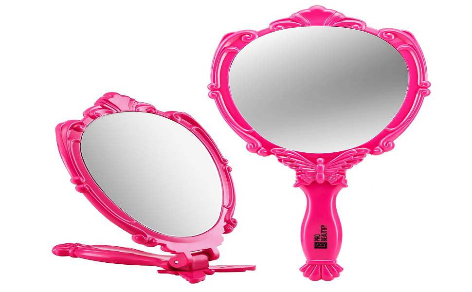 PROBEAUTIFY Decorative Hand Held Mirror Beautifully Butterfly Design Hand Mirrors