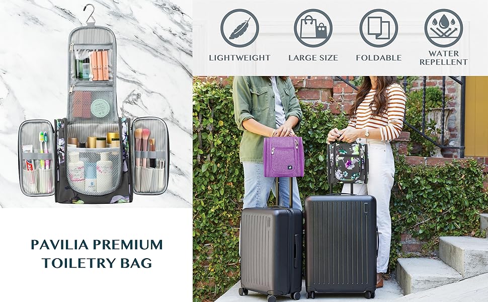 organize all your toiletry from toothbrush, makeup brush, and other cosmetics/hygiene needs.