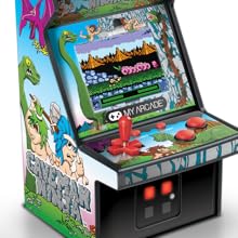 My Arcade Micro Player Mini Arcade Machine: Caveman Ninja Video Game, Fully Playable, 6.75 Inch Collectible, Color Display, Speaker, Volume Buttons, ...