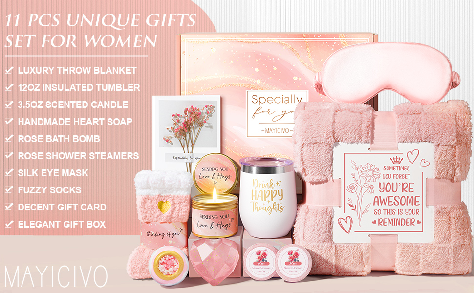 Birthday Gifts for Women, Self Care Gifts Get Well Soon Gifts Basket for Women