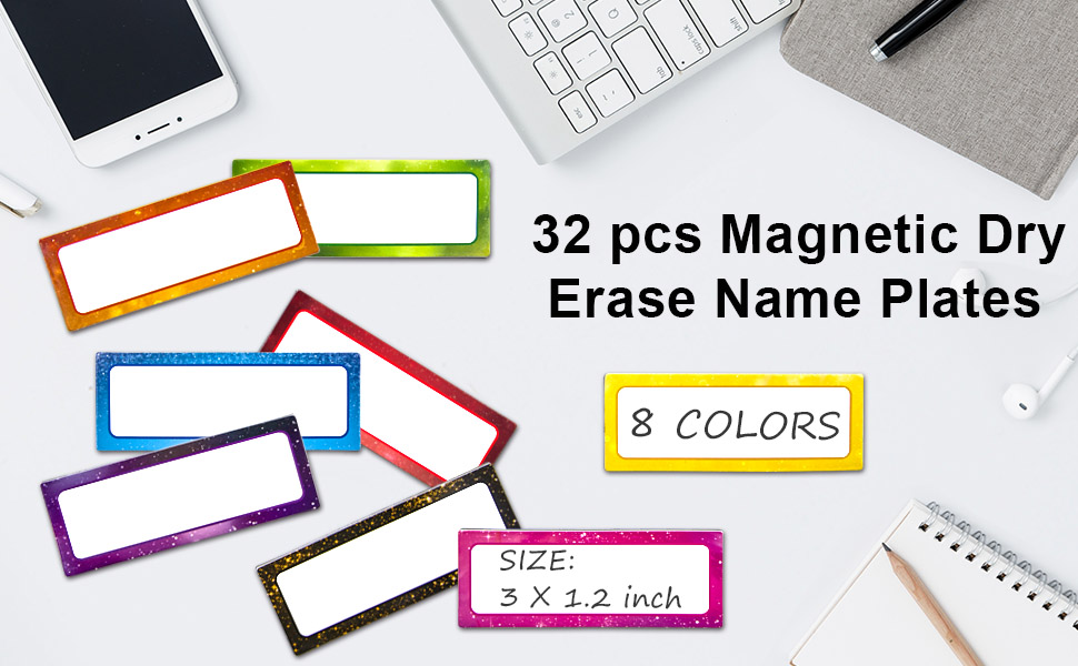 Dry Erase Labels Galaxy Name Plates 3 x 1.2