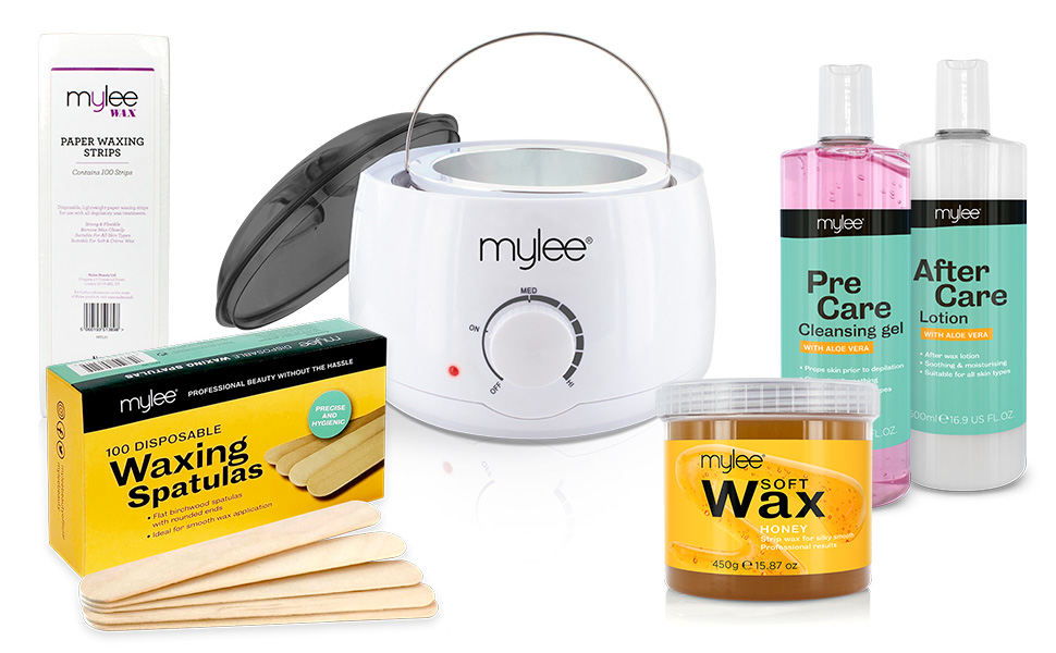 Mylee Complete Waxing Kit, Includes Salon Quality Wax Heater, Soft
