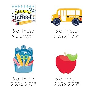 Back to School 1st First Day of School Classroom Party Decorations Shaped Cut Outs