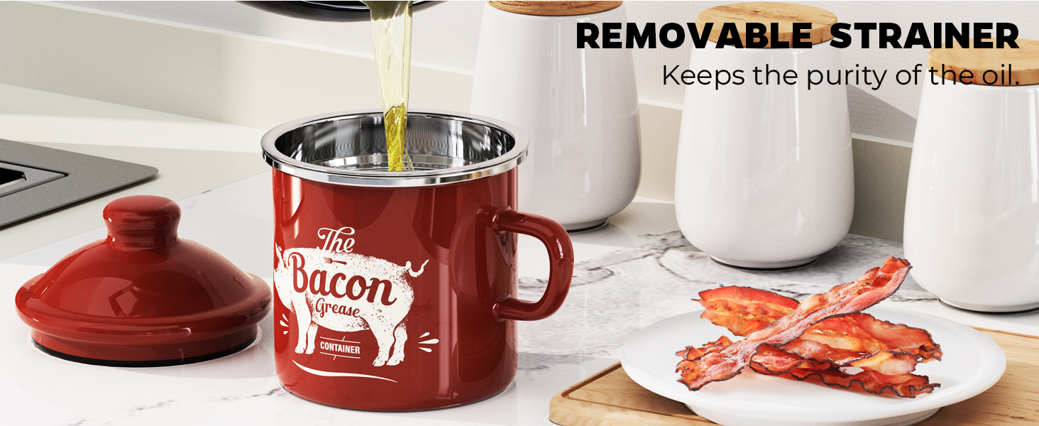 Mini contenedor de grasa de tocino