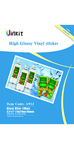 Glossy vinyl sticker
