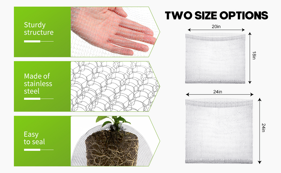 Amazon.com : 10 Pcs Root Guard Gopher Proof Wire Basket Stainless