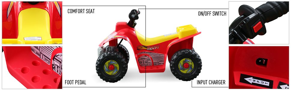 ride on 4-wheel quad