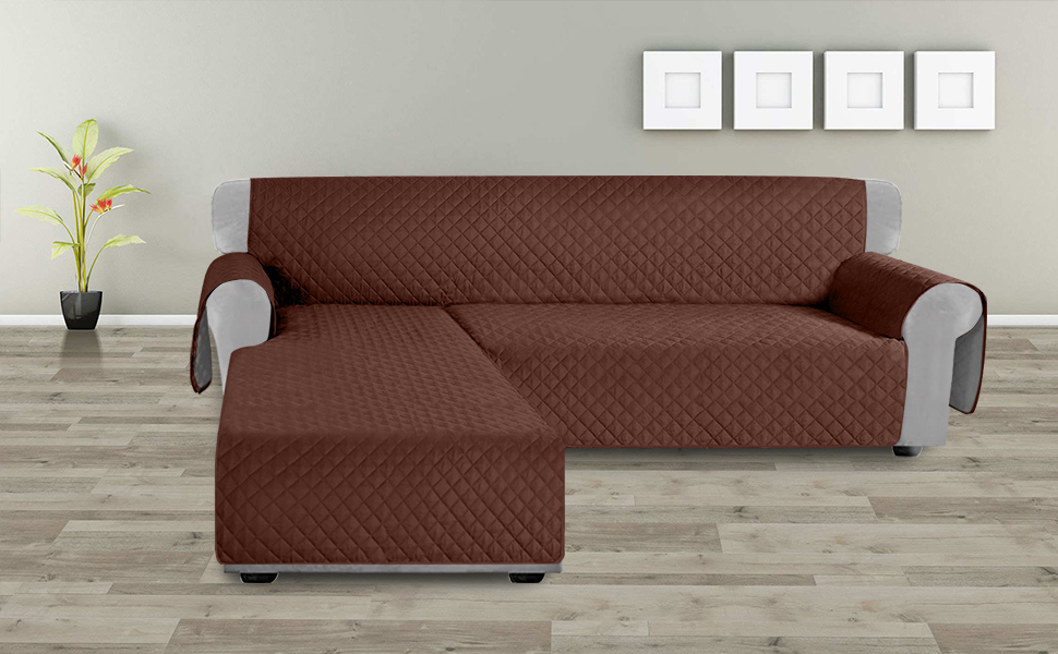 Granbest Sofa Covers for L Shape Sofa Reversible Sectional