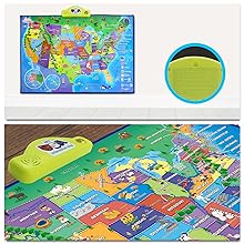 educational learning toy poster mat usa us map interactive quiz talking kids