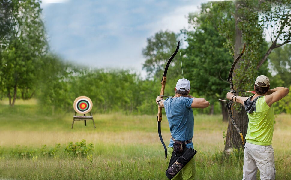 dostyle Traditional Solid Straw Round Archery Target Shooting Bow