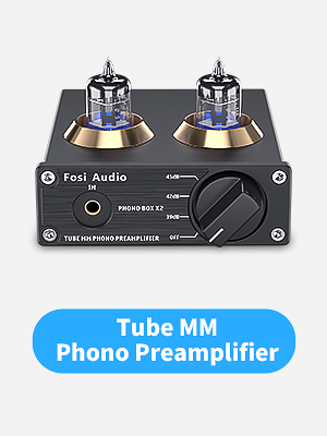 Bluetooth 5.0 Tube Preamp Mini Hi-Fi Stereo Buffer Preamp 6J5 Vacuum Tube Preamp, Treble/Base/Volume Control for Home Theater Audio System