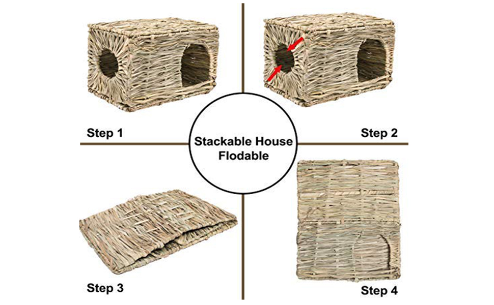 Rabbit Grass House Natural Hand Woven Seagrass Play Hay