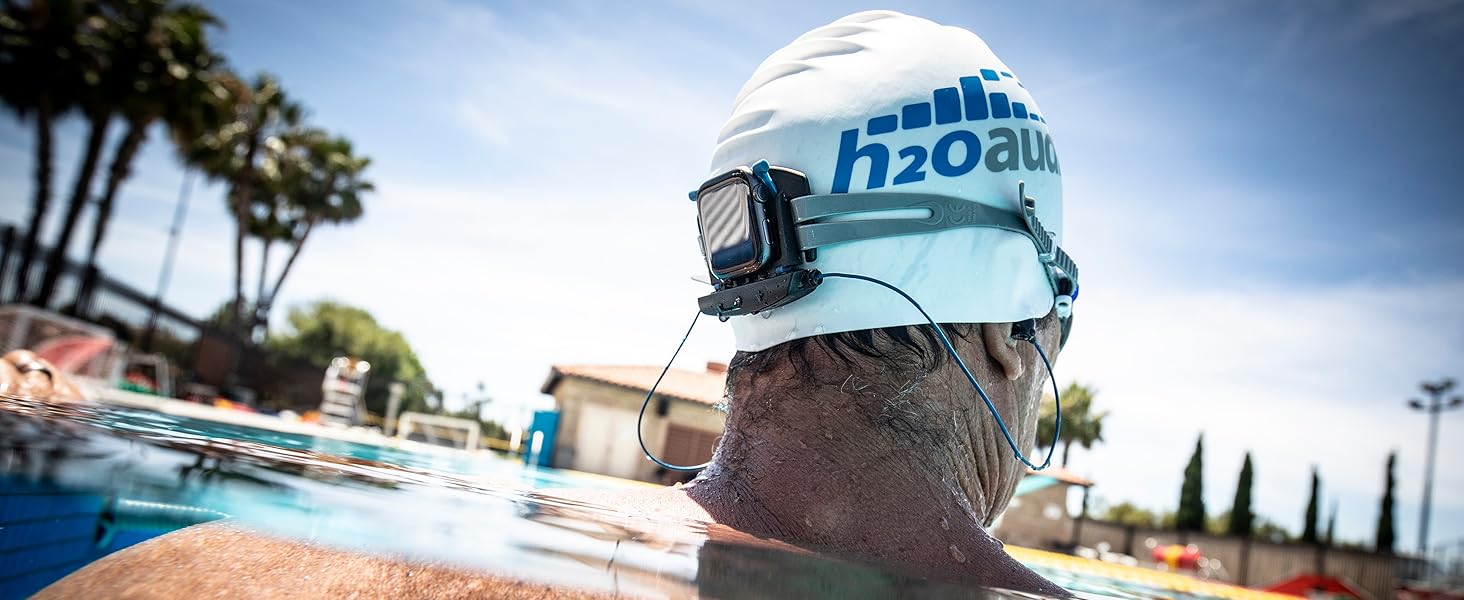 H2O Audio Interval Swimming Headphones Made for Apple Watch with Bass