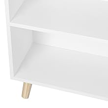 WOLTU Libreria Moderna Cemento 5 Ripiani Soggiorno Ufficio Autoportante Bianco 13 .