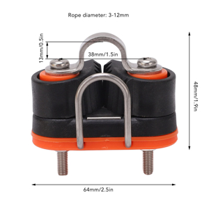 Kayak Cam Cleat, Sailboat Kayak Cam Cleat Fast Entry Wire Fairlead Marine Boat Hardware for 3 to 12mm Rope Nylon Rope Cleat Boat Cam Cleats For Rope 26 1619220115511-3