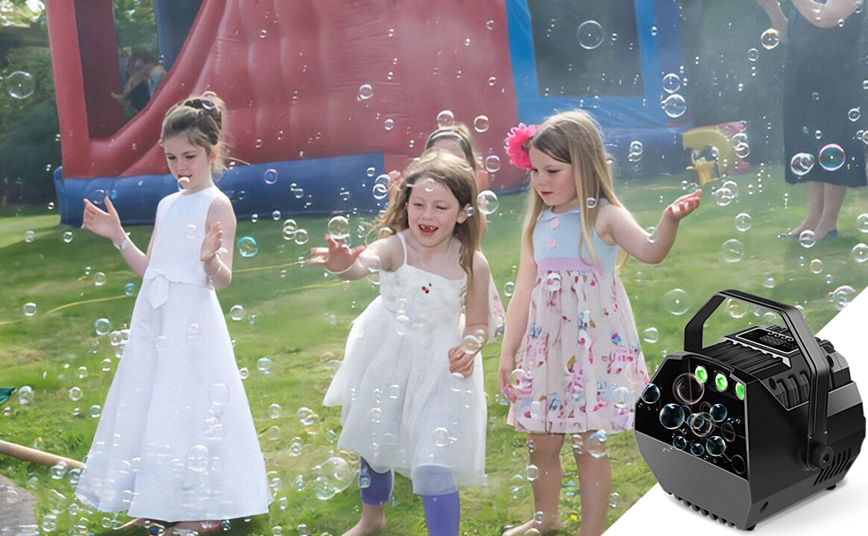 Handheld Portable Bubble Machine with Lights, softeen Automatic